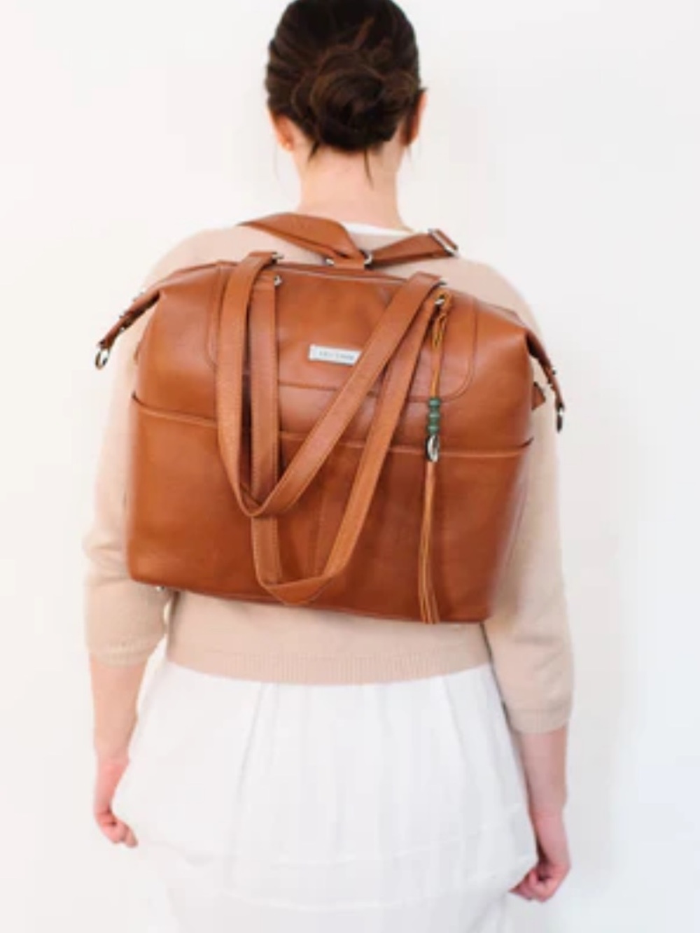 Lily Jade Shaylee Convertible Diaper Bag Backpack Leather
